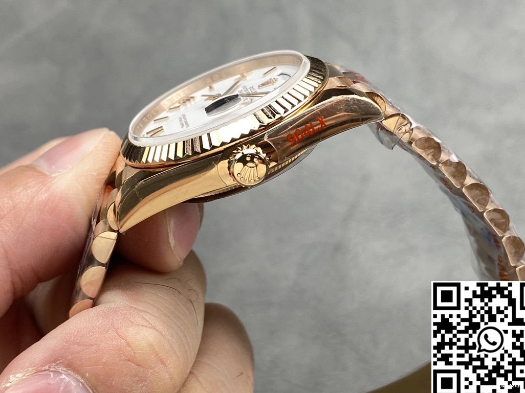 Steel Date Day Rose White M128235 Factory 36mm QF Gold Tungsten v5 Dial Rolex 0319